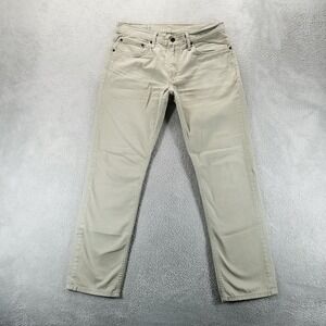 Levis 511 Jeans Mens 34x32 Beige Slim‎ Straight Light Wash Mid Rise Office Work
